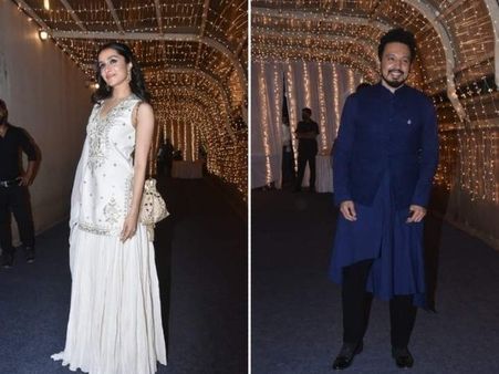 Pics: मौसी के बेटे की शादी में रोहन श्रेष्ठ के साथ पहुंची श्रद्धा कपूर, फिर से तेज़ हुईं शादी की अटकलें