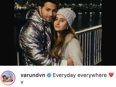 शादी के बाद वरूण धवन ने मिसेज़ के साथ मनाया पहला वैलेंटाइन, शेयर की तस्वीर