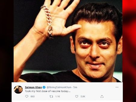 'राधे' सलमान खान ने लगवाई कोरोना वैक्सीन, शेयर किया पोस्ट