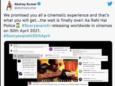 रोहित शेट्टी के जन्मदिन पर हुआ सूर्यवंशी का धमाका - अक्षय कुमार ने किया रिलीज़ डेट का एलान