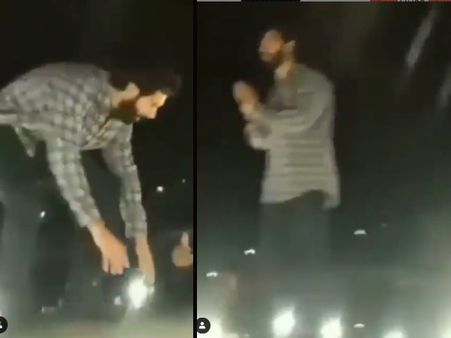 वायरल वीडियो - भेड़िया सेट पर कार पर चढ़ कर वरूण धवन ने फैन्स से हाथ जोड़कर कहा - शूटिंग करने दो