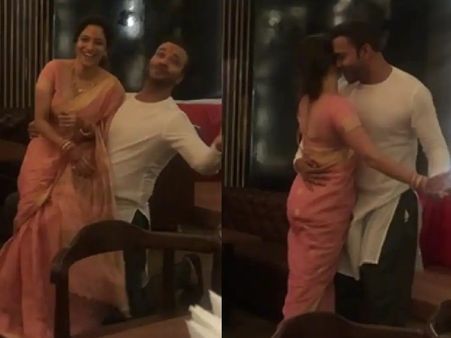 अंकिता लोखंडे ने बॉयफ्रेंड विकी जैन के साथ किया जबरदस्त डांस, साड़ी में दिखाया सेक्सी अंदाज-VIDEO