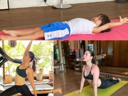 मां करीना कपूर खान के नक्शेकदम पर तैमूर, योगा करते आए नजर, अभिनेत्री ने लिखा मजेदार कैप्शन!