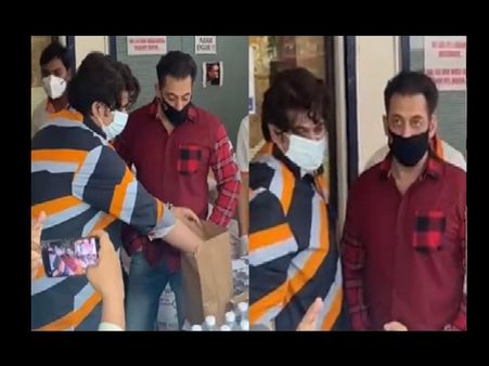 कोरोना वॅारियर्स को सलमान खान ने बांटा खाना, खुद की खाने की जांच, Video देख फैंस ने बोला लव यू भाईजान