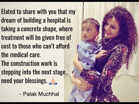 कोरोना में सिंगर पलक मुच्छल ने दिखाई दरियादिली, खोला अस्पताल- जरूरतमंदों का फ्री में होगा इलाज