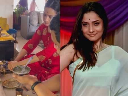 अंकिता लोखंडे ने घर पर रखवाई पूजा, वीडियो आया सामने