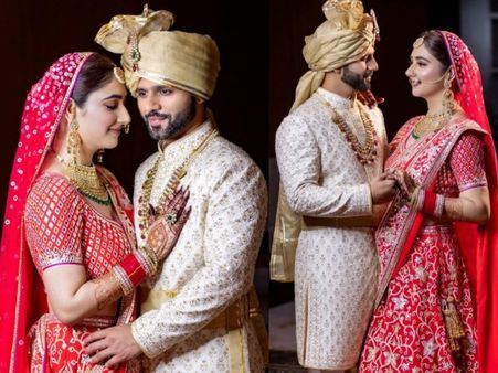 DiShul Wedding:राहुल वैद्य-दिशा परमार शादी के बंधन में बंधे, लंहगा-शेरवानी अबू जानी खोसला ने किया डिजाइन- PICS