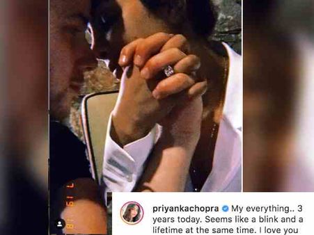 Pics: प्रियंका चोपड़ा की प्रपोज़ एनिवर्सरी - निक जोनस की याद में बढ़ा ली मूंछें, फिर भी बिकीनी में मस्ती