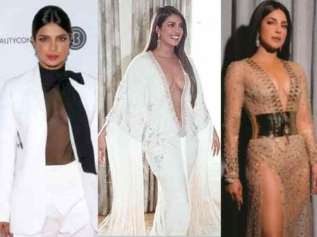 प्रियंका चोपड़ा का 39वां जन्मदिन: न्यूड गाउन से ब्लाउज़ के बिना वाली साड़ी तक, सबसे रिस्की आउटफिट्स