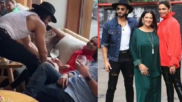 शर्ट उतार रणवीर सिंह ने दीपिका पादुकोण को 'छेड़ा', मम्मी पापा के साथ किया जमकर डांस- Video