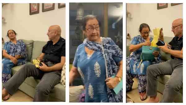 अनुपम खेर ने शेयर की मां दुलारी का क्यूट सा वीडियो, मॉडल की तरह चलते हुए पूछा बहू किरण खेर का हाल