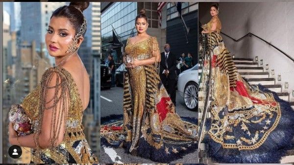 मेट गाला 2021 में इकलौती भारतीय सुधा रेड्डी, गोल्ड-डायमंड से सजा गाउन पहना- गोद में लिए गणपति बप्पा- PICS