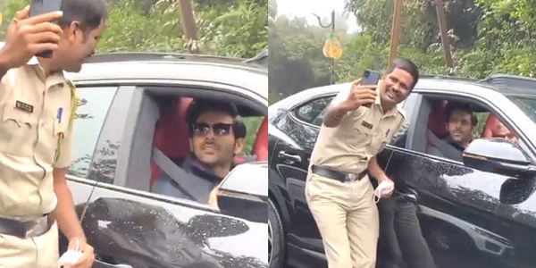 कार्तिक आर्यन भूल गए जंगल में रास्ता, पुलिसवाले लेने लगे सेल्फी,VIDEO वायरल