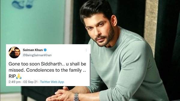 सिद्धार्थ शुक्ला का निधन: सलमान खान, अजय देवगन, अक्षय कुमार ने जताया शोक, कहा- 'दिल टूटने वाली खबर'