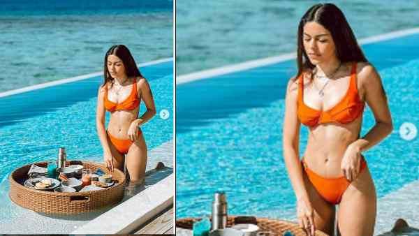 जवानी जानेमन एक्ट्रेस अलाया एफ का बिकीनी ब्रेकफास्ट वायरल, मालदीव्स से शेयर की सेक्सी तस्वीरें