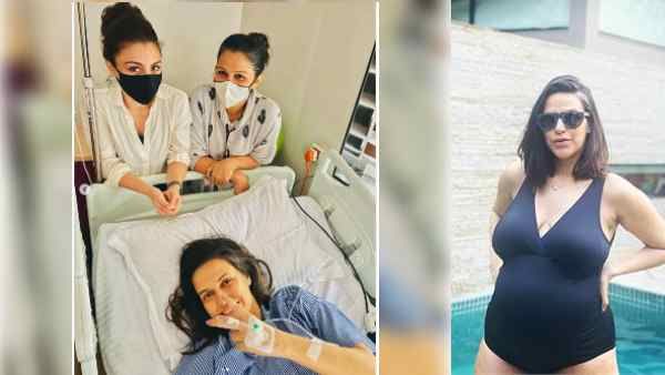 सोहा अली खान ने शेयर की New Mommy नेहा धूपिया की पहली तस्वीर, नन्हीं इनाया ने यूं किस किया बेबी बंप