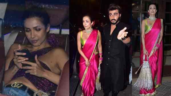 Pics: मलाईका अरोड़ा ने अर्जुन कपूर के फैमिली डिनर से निकलते ही उतारी साड़ी और पहना सेक्सी आउटफिट