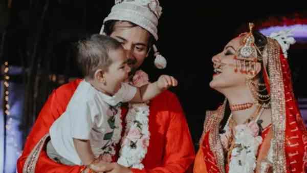 Pics: एक्टर्स पूजा बनर्जी - कुणाल वर्मा की शादी में शामिल हुआ एक साल का बेटा, कोरोना में टली थी शादी