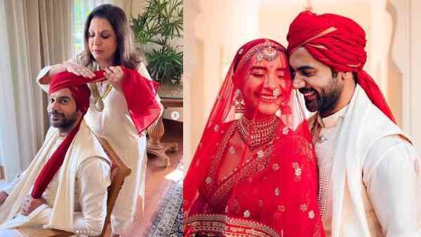 राजकुमार राव - पत्रलेखा का वेडिंग एल्बम: फराह खान ने की सेहरा बांधने की रस्म, पत्रलेखा की खास चुन्नी वायरल