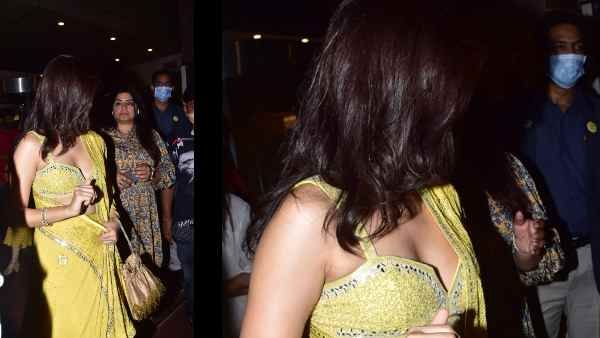 रिया चक्रवर्ती ने मास्क लगाकर नए अवतार में जीता दिल, दोस्त अनुष्का रंजन - आदित्य सील की शादी से तस्वीरें