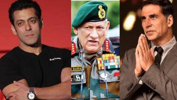 सलमान खान से अक्षय कुमार तक, बॉलीवुड के इन सितारों ने सीडीएस बिपिन रावत को दी श्रद्धांजलि!