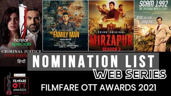 फिल्मफेयर ओटीटी अवार्ड्स 2021: वेब सीरीज़ नॉमिनेशन की पूरी लिस्ट; स्कैम 1992, मिर्ज़ापुर, गुल्लक टॉप पर