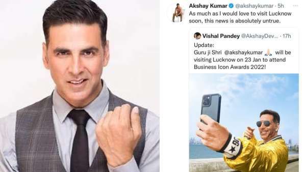 लखनऊ के किसी अवार्ड फंक्शन में शामिल नहीं होने वाले हैं अक्षय कुमार, कहा- बिल्कुल झूठी है अफवाह