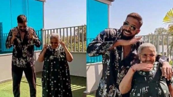 हार्दिक पांड्या का नानी के साथ 'पुष्पा' फिल्म के सांग श्रीवल्ली पर जबरदस्त डांस, धमाल VIDEO