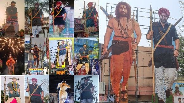 दुनिया पर चढ़ा 'RRR' का बुखार - फैंस ने बनाए राजामौली, राम चरण और एनटीआर के होर्डिंग्स!