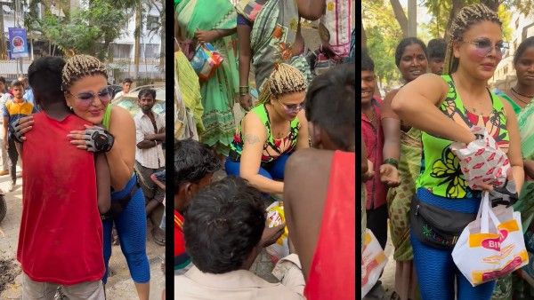 राखी सावंत ने सड़क किनारे बच्चों के साथ खोला रोज़ा और उनको दी इफ्तार पार्टी, बेहद प्यारा वीडियो वायरल