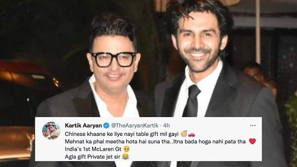 कार्तिक आर्यन ने अगली फिल्म शहज़ादा के हिट होने पर भूषण कुमार के सामने रखी इस तोहफे की शर्त, मज़ेदार ट्वीट