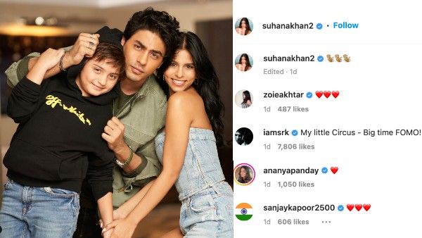आर्यन खान और सुहाना खान के बीच छिड़ी इंस्टाग्राम पर मज़ेदार कोल्ड वॉर, शाहरूख खान ने बच्चों को बुलाया सर्कस
