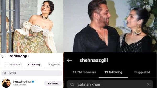 शहनाज़ गिल ने गुस्से में सलमान खान को अन-फॉलो किया और फिर गुस्सा खत्म होने के बाद फॉलो किया