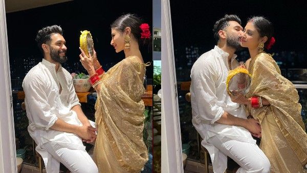Karwa Chauth 2022: पहले करवा चौथ पर पति संग रोमांटिक हुई मौनी रॉय, शेयर की तस्वीरें