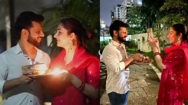 Rahul Vaidya-Disha Parmar Karwa Chauth: राहुल ने छुए दिशा परमार के पैर, देखें बेहद प्यारा वीडियो