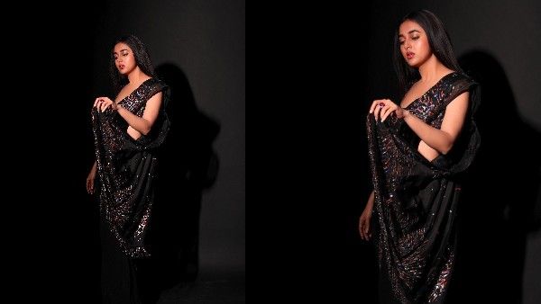 तेजस्वी प्रकाश ने ब्लैक साड़ी में ढाया कहर, उनकी हर अदा ने बढ़ाया इंटरनेट का पारा