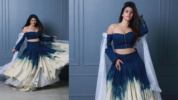 इस दिवाली वरीना हुसैन बनी डिज़ाइनर, बनाया अपना डेनिम लेहंगा- Pics