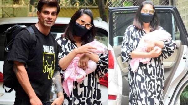 बेटी को गोद में लिये घर पहुंचे बिपाशा बसु और करण सिंह ग्रोवर, पैपराजी को दिये पोज, देंखे PHOTOS