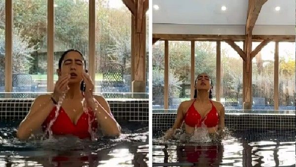 यूके में सारा अली खान ने बढाया तापमान, छुट्टियों के बीच पूल से वायरल हुए बेहद बोल्ड वीडियो
