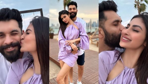 Mouni Roy Photos: वेकेशन पर पति सूरज के साथ वन पीस में कोजी हो गईं मौनी रॉय, Kiss करते ऐसी तस्वीरें वायरल