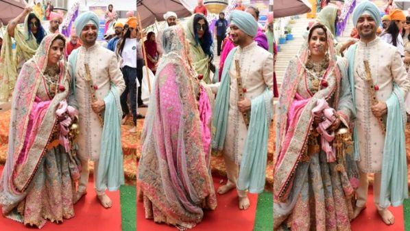 Wedding Photos: गुरुद्वारे में शादी रचा कर बाहर निकला ये बॉलीवुड कपल, शादी के जोड़े पर थमी सबकी नजरें