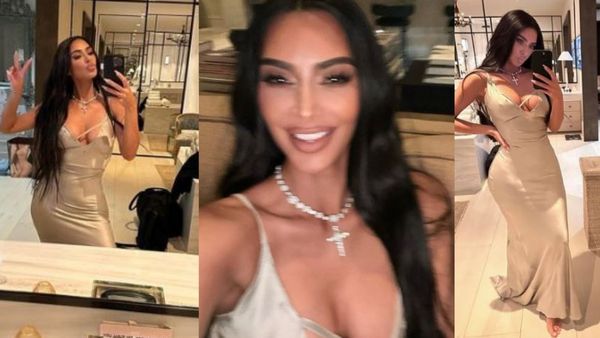 ब्रा-लेस ड्रेस में किम ने अंग प्रदर्शन करते हुए पोस्ट की ऐसी तस्वीरें, लोग बोले 'उम्र हावी हो रही है'...!