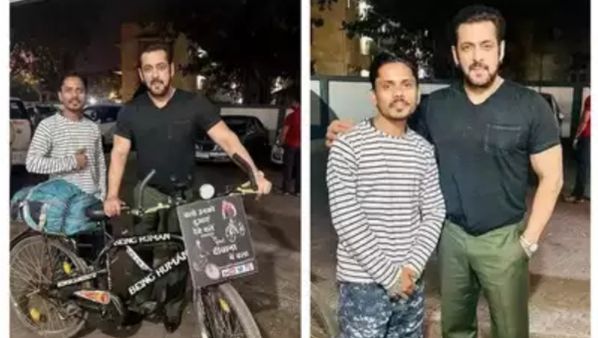 सलमान खान के लिए 5 दिनों तक 1100 किमी साइकिल चलाता रहा ये शख्स, भाईजान ने की मुलाकात