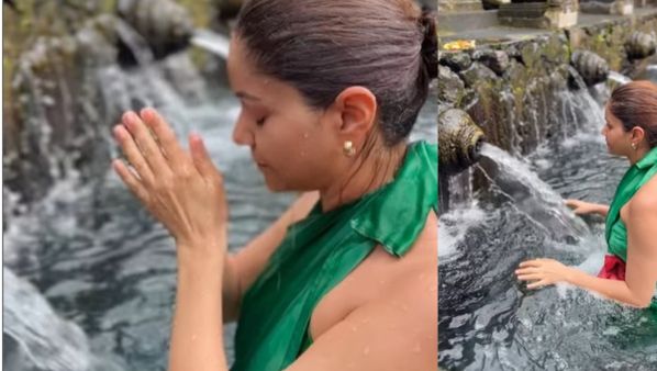 ट्रांसपेरेंट ड्रेस के बाद बाली के मंदिर में नहाते रुबीना ने शेयर कर दिया वीडियो, मिनटों में हुआ वायरल