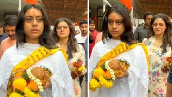 नीसा देवगन का No Makeup लुक देख हैरान हुए लोग, काजोल के साथ सिद्धिविनायक मंदिर में टेका माथा!