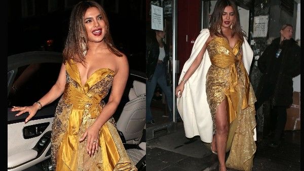 Priyanka Chopra ने गोल्डन गाउन में बरपाया कहर, सोशल मीडिया पर छा गई ये तस्वीरें