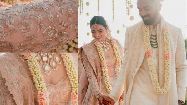 अथिया शेट्टी के लहंगे पर था जरदोजी का हाथ का काम, 10 हजार घंटों में बनकर हुआ तैयार