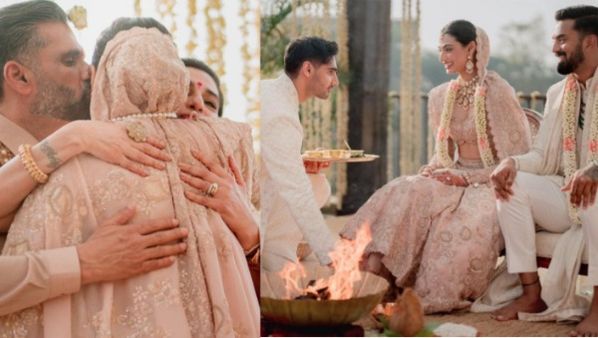 Inside Photos: बेटी की बिदाई में छलके सुनील शेट्टी-मना शेट्टी के आंसू नहीं रुके, भाई आहान ने छुए पैर