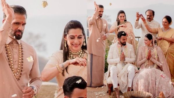 बेटी की शादी में सुनील शेट्टी की पत्नी मना के आगे फिकी पड़ी पूरी महफिल, दुल्हनिया की मां को देखते रह गए लोग