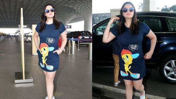 ऐसी शॉर्ट ड्रेस में एयरपोर्ट पहुंची सलमान खान की हीरोइन, लोगों ने फैट शेम करते हुए किया भयंकर ट्रोल